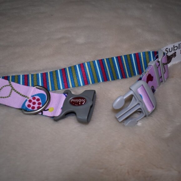 Sublime Pink Dog Collar- 18"-26" Adjustable Collar - Picture 7 of 7